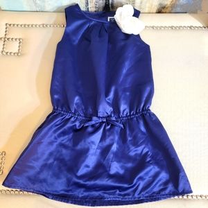Janie and Jack Blue Sateen Dress 5